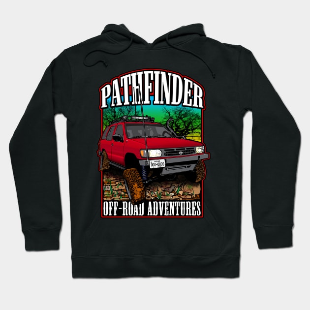 1998 Nissan Pathfinder offroad rig Hoodie by Amra591